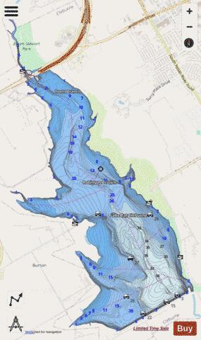 PatCleburne depth contour Map - i-Boating App - Streets