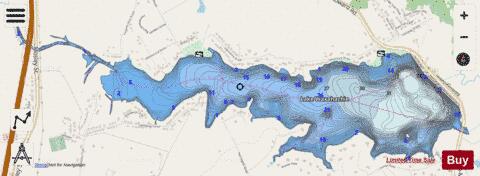 Waxahachie depth contour Map - i-Boating App - Streets