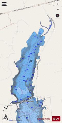 Lake Winters depth contour Map - i-Boating App - Streets