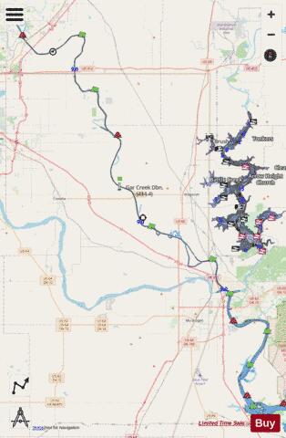 Arkansas River mile 376 to mile 444 Marine Chart - Nautical Charts App - Streets