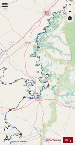Tombigbee River mile 176 to 311 Marine Chart - Nautical Charts App - Streets