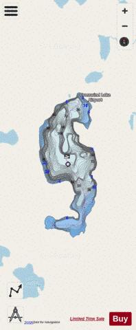 Crosswind Lake depth contour Map - i-Boating App - Streets