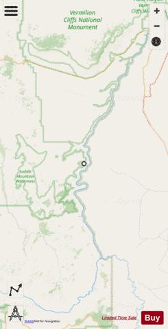 Colorado River Little Colorado - Tanner Rapids depth contour Map - i-Boating App - Streets
