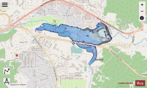 Lake Estes depth contour Map - i-Boating App - Streets