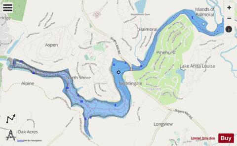 Lake Linganore depth contour Map - i-Boating App - Streets