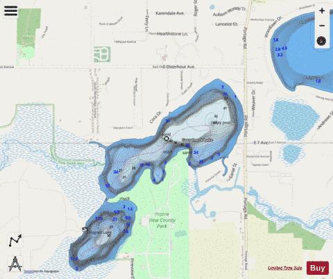 Gourdneck Lake depth contour Map - i-Boating App - Streets