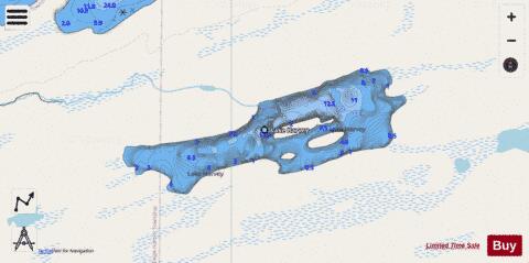 Lake Harvey depth contour Map - i-Boating App - Streets