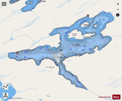 Lake Richie depth contour Map - i-Boating App - Streets