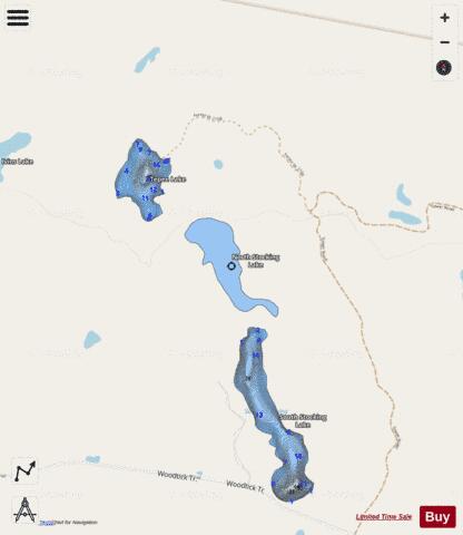 North Stocking Lake depth contour Map - i-Boating App - Streets