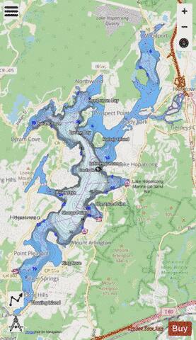 Lake Hopatcong depth contour Map - i-Boating App - Streets