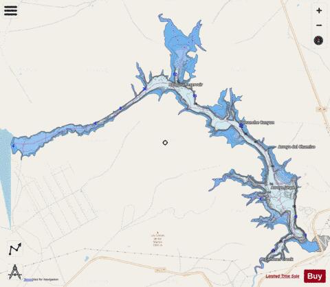 Abiquiu Lake depth contour Map - i-Boating App - Streets