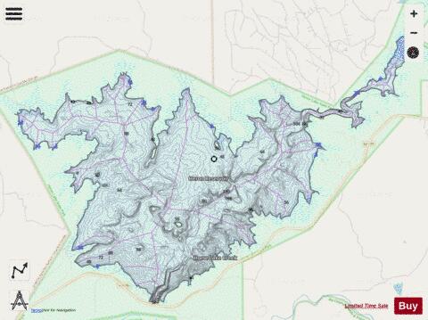 Heron Reservoir depth contour Map - i-Boating App - Streets