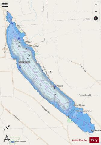 Otisco Lake depth contour Map - i-Boating App - Streets