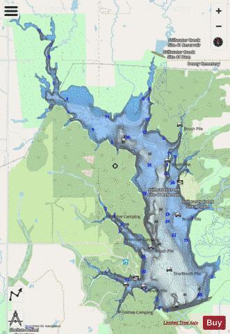 Lake McMurty depth contour Map - i-Boating App - Streets