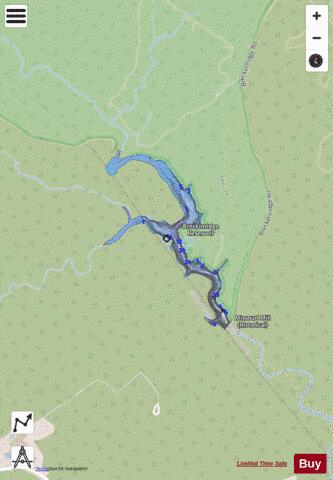 Breckenridge Reservoir depth contour Map - i-Boating App - Streets