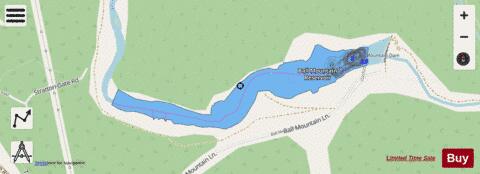 Ball Mountain Lake depth contour Map - i-Boating App - Streets