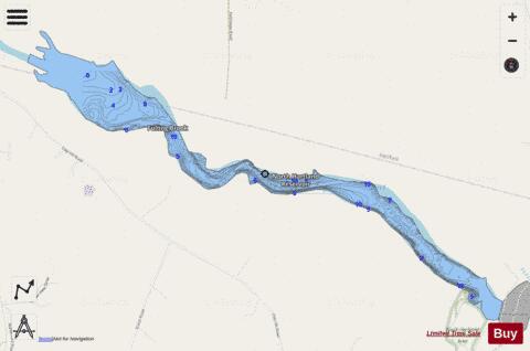 North Hartland Lake depth contour Map - i-Boating App - Streets