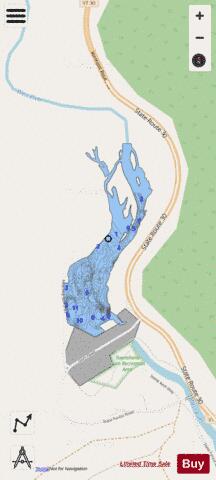 Townshend Lake depth contour Map - i-Boating App - Streets