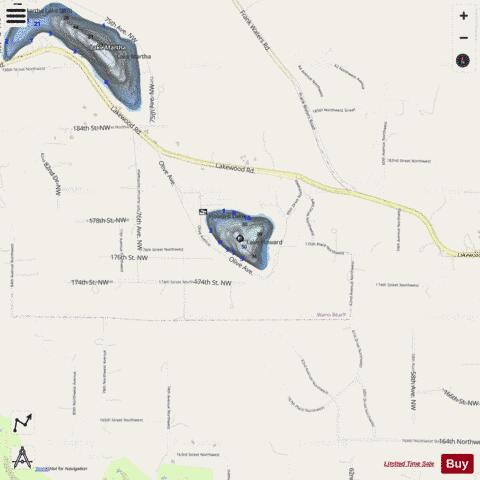 Lake Howard depth contour Map - i-Boating App - Streets