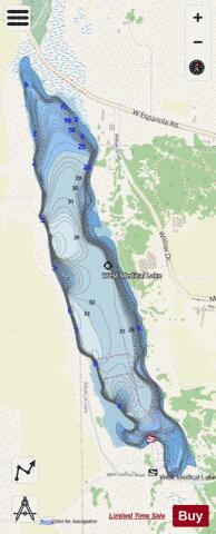 West Medical Lake depth contour Map - i-Boating App - Streets
