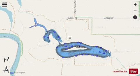 Giffin Lake depth contour Map - i-Boating App - Streets