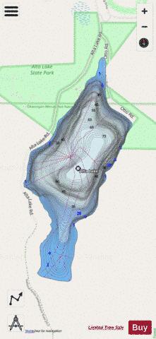 Alta Lake depth contour Map - i-Boating App - Streets