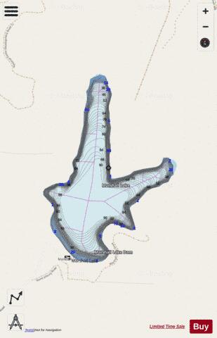 Marshall Lake depth contour Map - i-Boating App - Streets