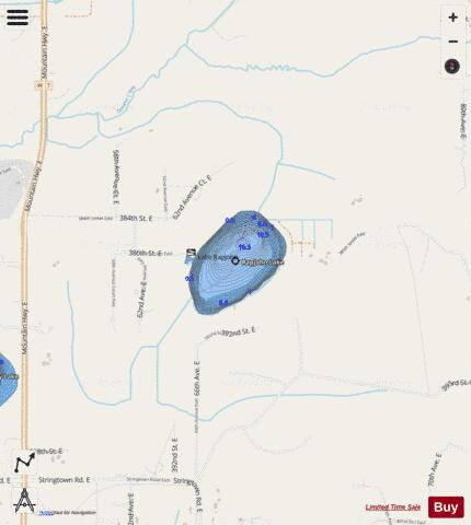Rapjohn Lake depth contour Map - i-Boating App - Streets