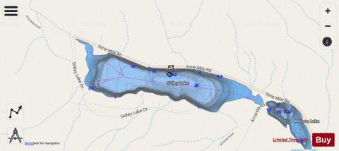 Sidley Lake depth contour Map - i-Boating App - Streets