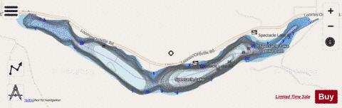 Spectacle Lake depth contour Map - i-Boating App - Streets