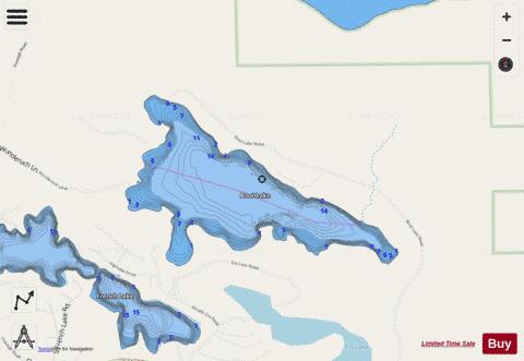 Boot Lake depth contour Map - i-Boating App - Streets