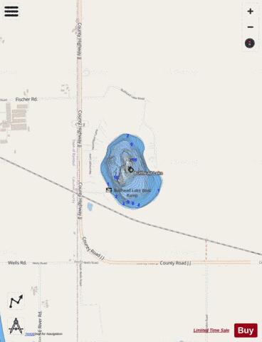 Bullhead Lake depth contour Map - i-Boating App - Streets