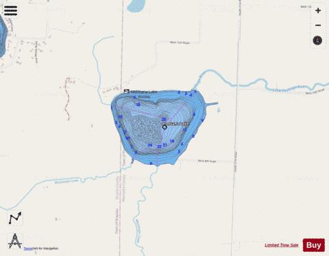 Montana Lake depth contour Map - i-Boating App - Streets