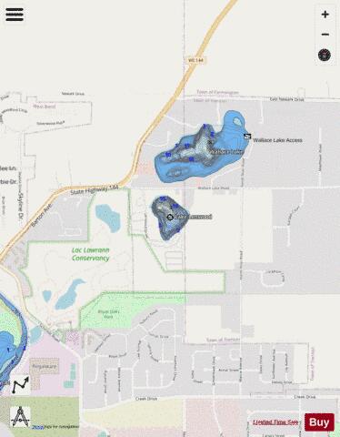 Lake Lenwood depth contour Map - i-Boating App - Streets
