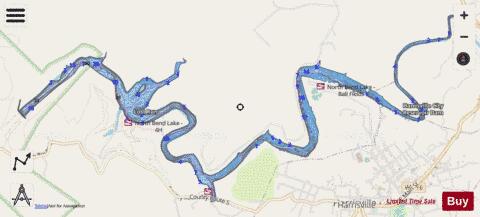 North Bend depth contour Map - i-Boating App - Streets