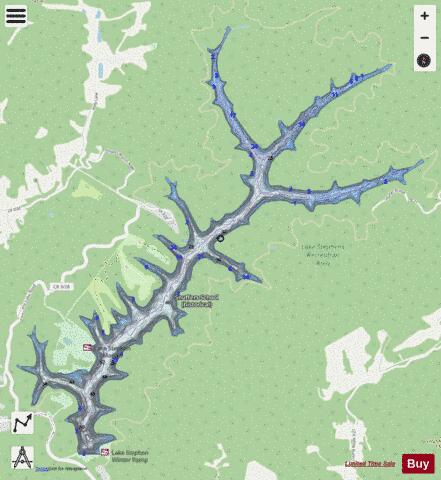 Stephens depth contour Map - i-Boating App - Streets
