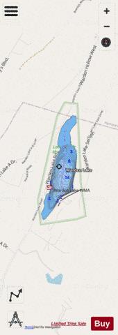 Warden depth contour Map - i-Boating App - Streets